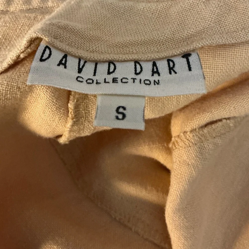 DAVID DART COLLECTION Linen Midi Dress Women’s Small Beige Minimalist Coastal - Picture 2 of 6